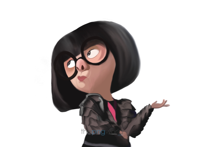 Edna Mode Edna mode,the incredibles,character,cartoon,black,female character,miss Edna,fashion character,costume designer,cartoon,female squad,Disney,fandom